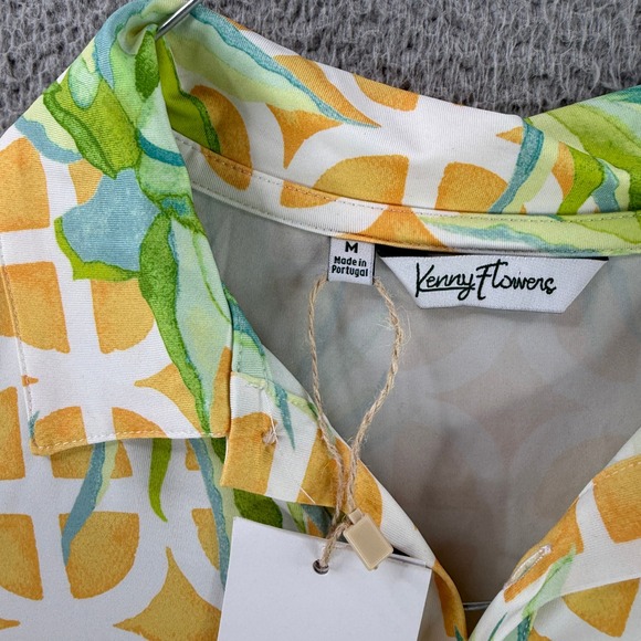 Kenny Flowers Polo Men's Medium Aloe Agave The Scottsdale Short Sleeve Portugal - Picture 5 of 8